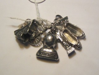 Various silver charms