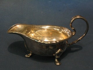 A silver plated sauce boat by Mappin & Webb