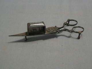 A pair of 18th/19th Century polished steel  candle snuffers