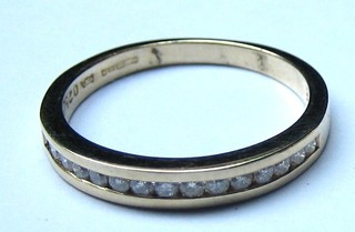 2 lady's 9ct gold half eternity rings