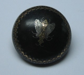 A gold and piquet brooch in the form of butterfly