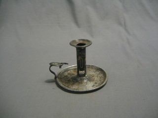 A silver plated chamber candlestick by Matthew Bolton?, 4"