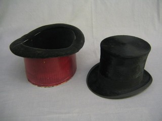 A gentleman's black silk top hat by Henry Heath