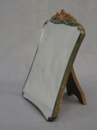 A plate easel mirror with barbola mounts