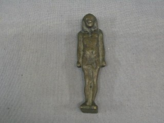 An Egyptian bronze figure of a standing gentleman 3 1/2"