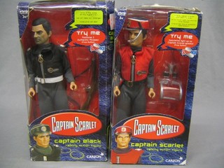 2 Carlton Captain Scarlet figures - Captain Scarlet and Captain Black, boxed