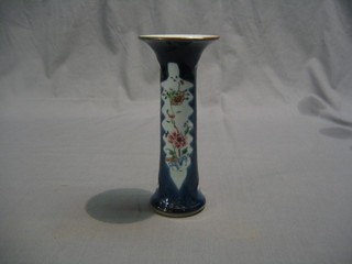 An Oriental blue glazed porcelain specimen vase with waisted mouth (rim f and r)