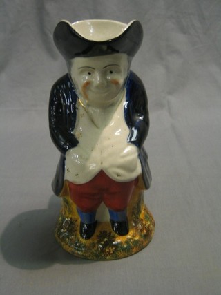 A 20th Century Toby jug in the form of a standing Toby Philpots  9 1/2"