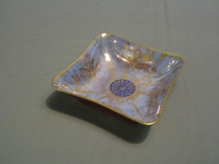 A square KPM butterfly lustre bowl, base marked KPM 7"