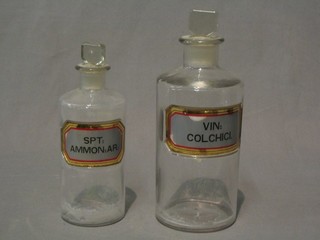 2 19th/20th Century chemists jars 5" and 6"