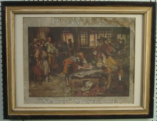A 1930's advertising poster for Player's Navy Mixture 14" x 17" (some damage)