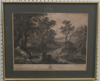 18th Century French print "Europa" slight tear to base 11" x 14"