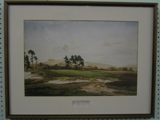A coloured print of "The 5th Hole, West Sussex Golf Club"  11 1/2" x 17 1/2"