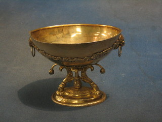 A 19th Century "German" boat shaped "silver gilt" bowl