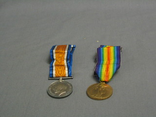A pair British War Medal and Victory medal to 51243 Pte. L J Burrows, The Queens Regt, together with the lid of original presentation box