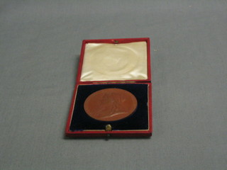An 1897 Victoria bronze Jubilee medallion, cased