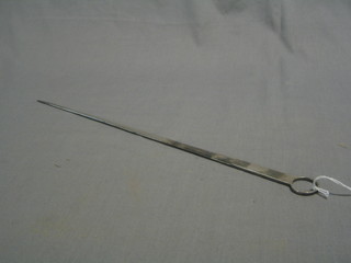 A silver plated meat skewer 16 1/2"