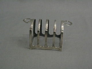 A silver 5 bar toast rack, Birmingham 1947, 2 ozs