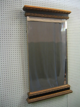 A Regency style rectangular bevelled plate wall mirror 36" x 21"
