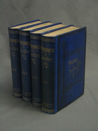 George Eliot, volumes one to four "Middlemarch", first edition 1866, published by William Blackwood & Sons, Edinburgh and London