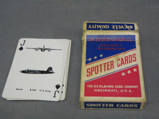A set of International Aircraft silhouette spotter cards by the US Playing Card Co. America