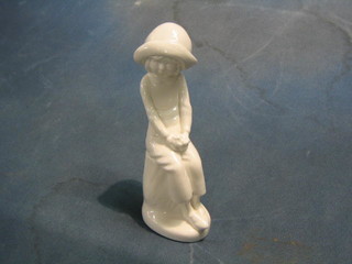A Spode blanc de chine figure, Joanne by Pauline Shone, 9"