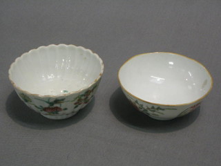 2 18th/19th Century Oriental tea bowls, the bases with wax seal marks