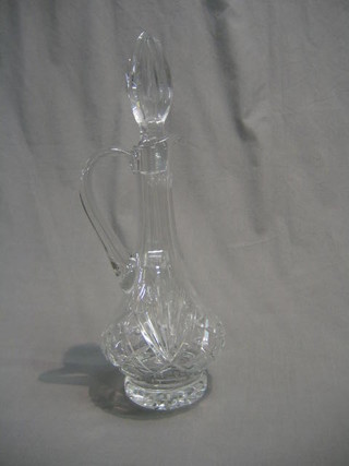 A cut glass ewer 16"