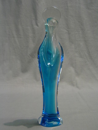 A Murano glass figure of a The Virgin Mary 14 1/2" (hands f)