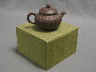 A 20th Century Tanware teapot 5", cased