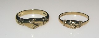 2 gold friendship rings