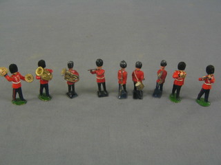 9 various Britains figures of Guards Bandsmen