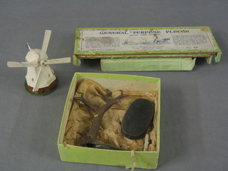 A Britains model of a windmill and 2 Britains part boxes