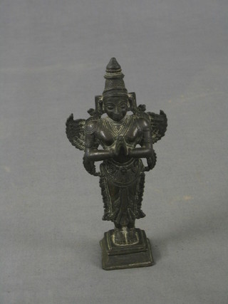 A bronze figure of a standing Eastern Deity 7"