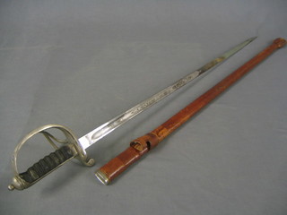 A George V Royal Artillery Officer's sword complete with scabbard