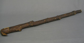A  19th Century tippling stick, the handle in the form of a stylised birds head