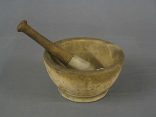 An old stone mortar and pestle
