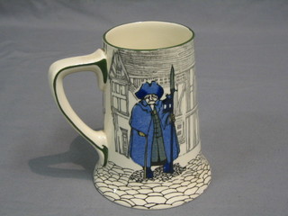 A Royal Doulton seriesware mug decorated Night Watchman, the base marked Royal Doulton D4746, 6"