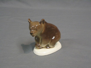 A Soviet Russian figure of a standing brown bear, the base marked made in USSR 4"
