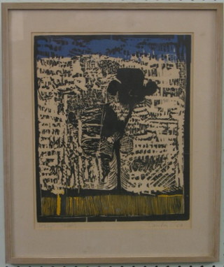L W, modern art limited edition print  dated '64 12" x 10"