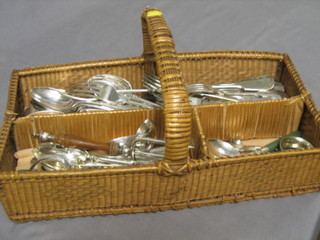 A quantity of silver plated flatware