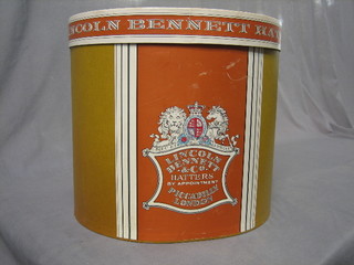 A paper hat box by Lincoln Bennett & Co, Hatters Piccadilly