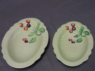 A Carltonware Australian pattern dish 12" and 1 other