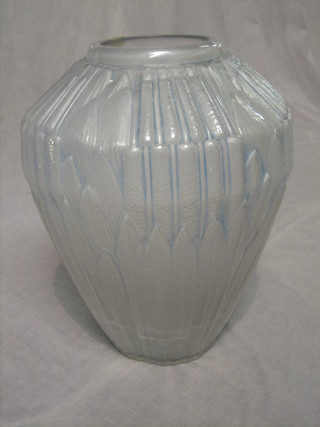 An Ele Dep De R Cocneville French Art Glass vase (some chips to rim) 13"