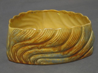 A Shorter & Sons Art Pottery heart shaped  bowl, base marked 398L/S 9"