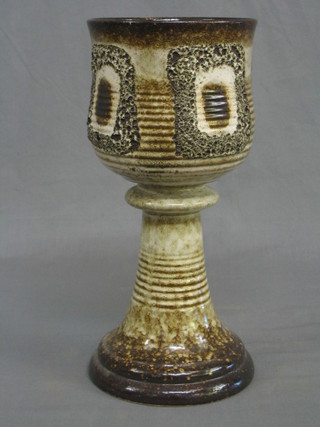 A West German goblet shaped vase, the base marked 1028/30 Germany 12"