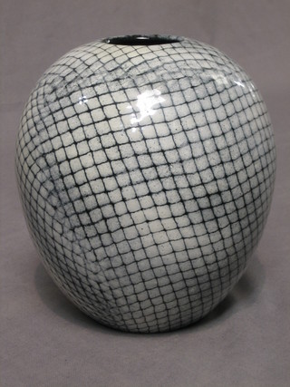 An Italian Art Pottery grey glazed vase, the base marked V259/18 Italy 8"