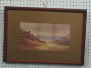 J Gunday, watercolour "Moorland Scene" signed and dated 1913, 6" x 11"