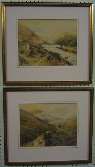 A pair of watercolour drawings "Dartmeet Devon" and "Great Mistor" 9" x 11"