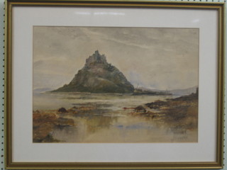 D Pindor, watercolour drawing "St Michaels Mount" 13" x 19"